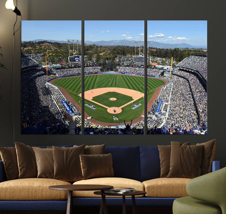 Dodger Stadium Los Angeles Wall Art Canvas Print