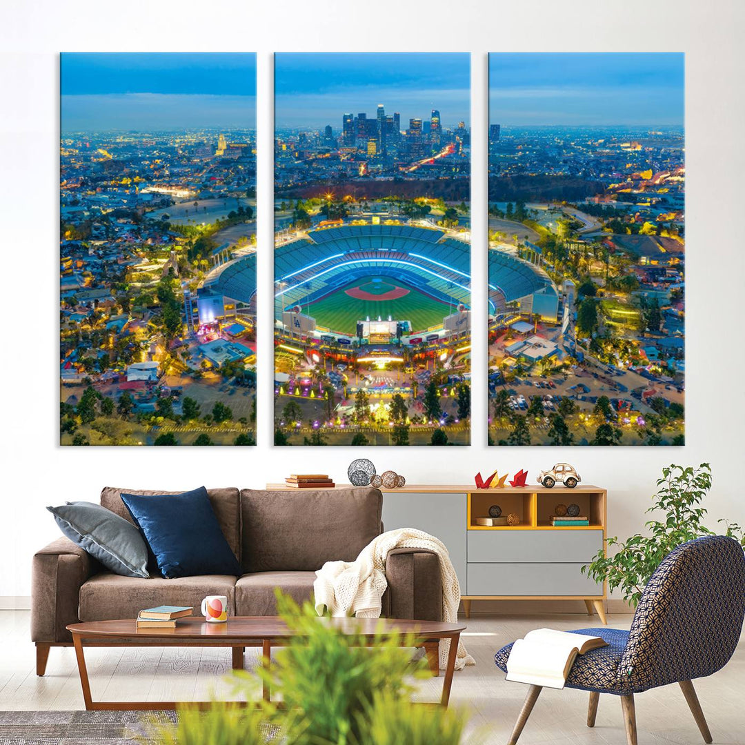 Dodger Stadium Los Angeles Wall Art Canvas Print