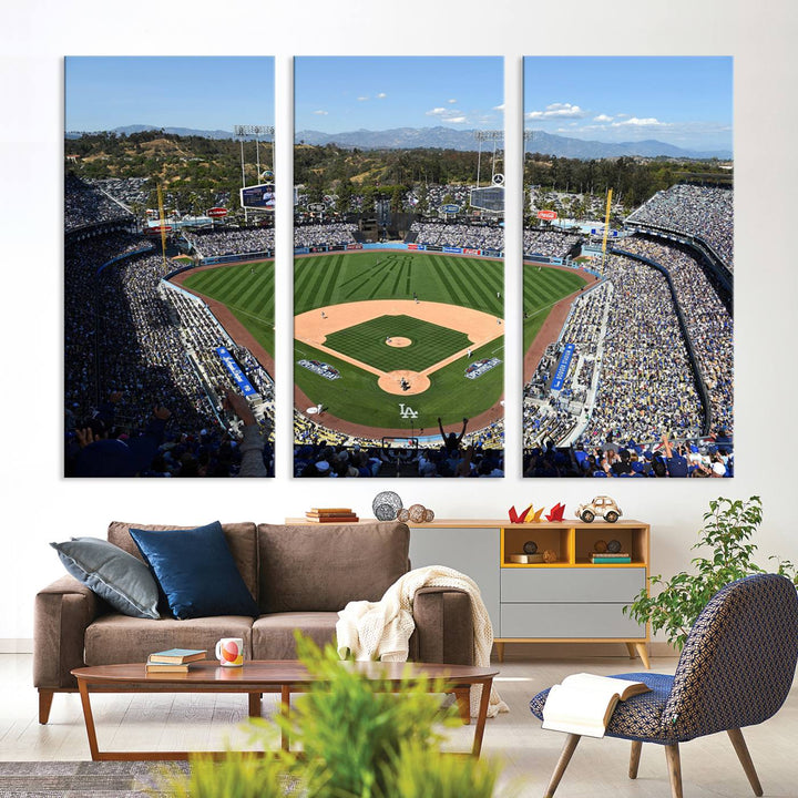 Dodger Stadium Los Angeles Wall Art Canvas Print