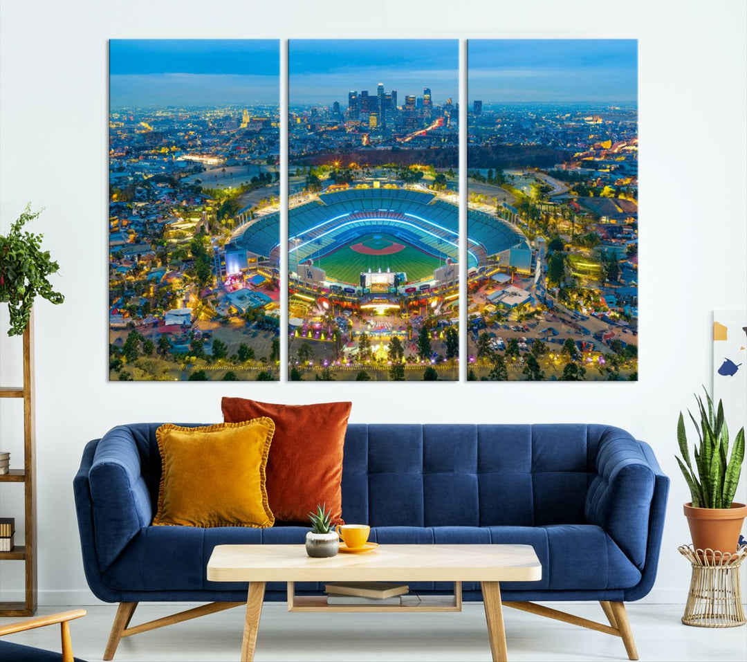 Dodger Stadium Los Angeles Wall Art Canvas Print