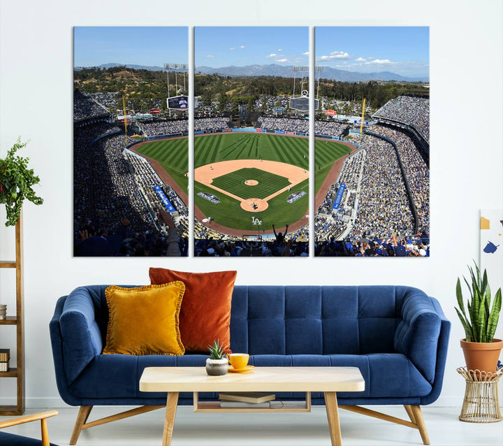 Dodger Stadium Los Angeles Wall Art Canvas Print