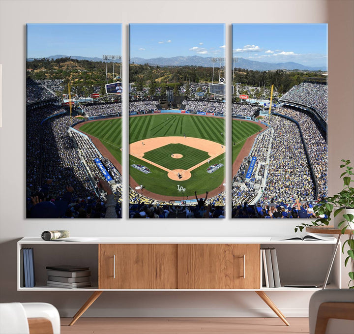 Dodger Stadium Los Angeles Wall Art Canvas Print