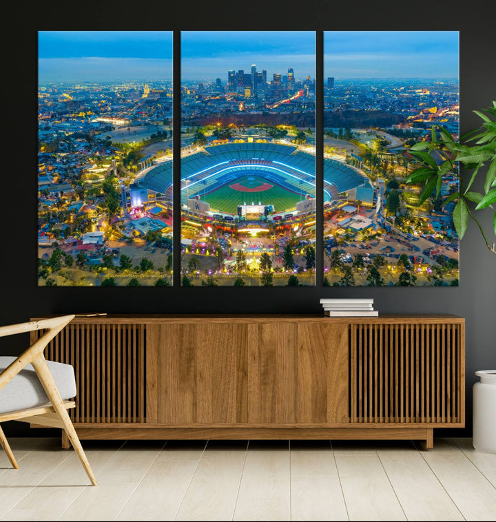 Dodger Stadium Los Angeles Wall Art Canvas Print