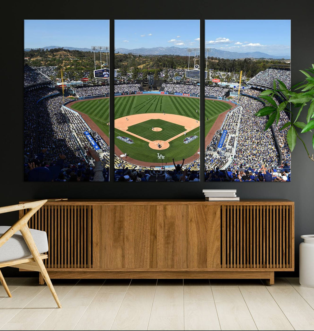 Dodger Stadium Los Angeles Wall Art Canvas Print