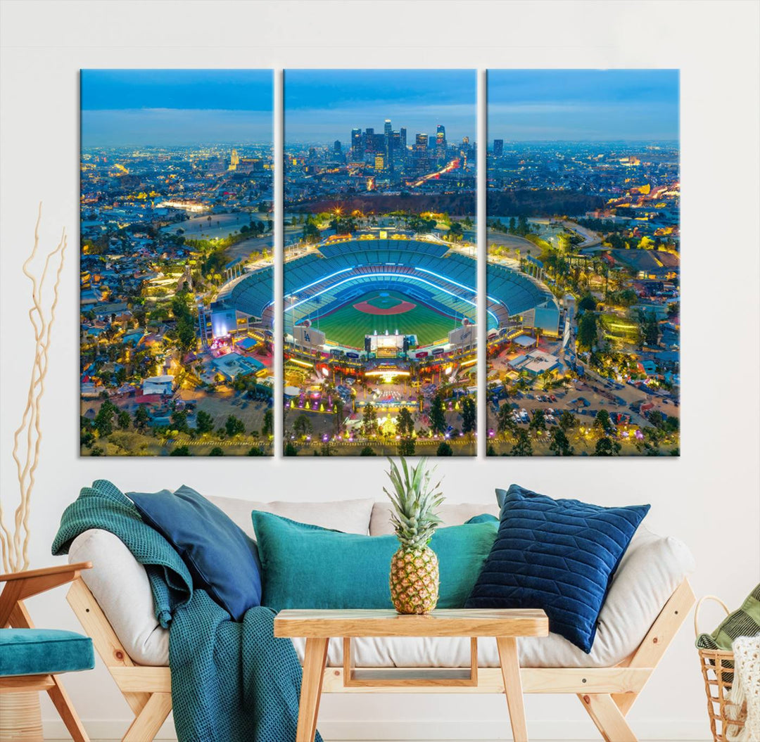 Dodger Stadium Los Angeles Wall Art Canvas Print