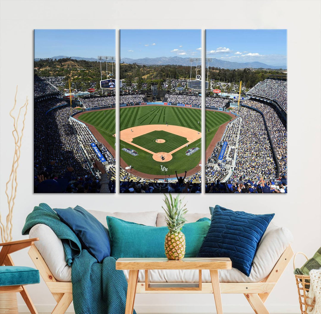 Dodger Stadium Los Angeles Wall Art Canvas Print