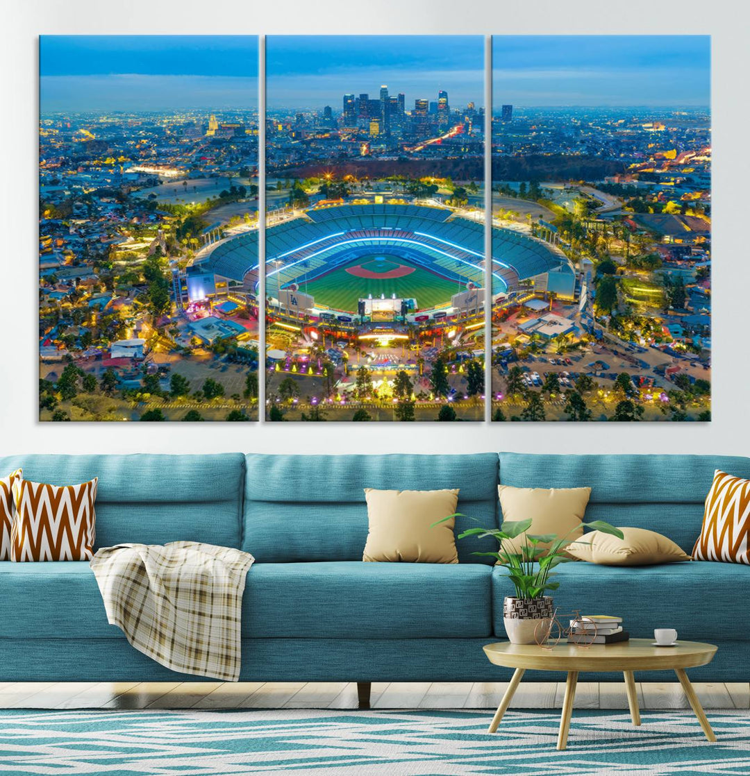 Dodger Stadium Los Angeles Wall Art Canvas Print