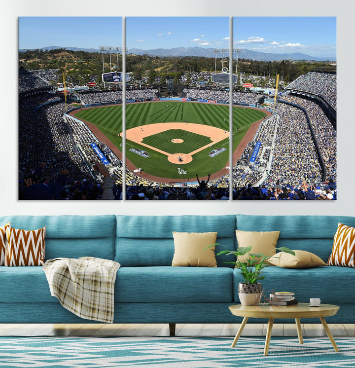 Dodger Stadium Los Angeles Wall Art Canvas Print