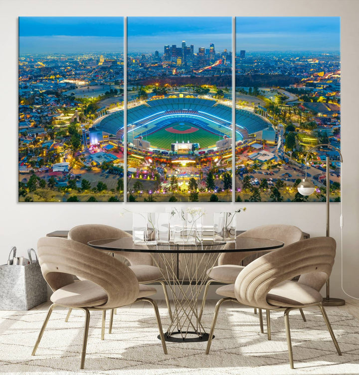 Dodger Stadium Los Angeles Wall Art Canvas Print