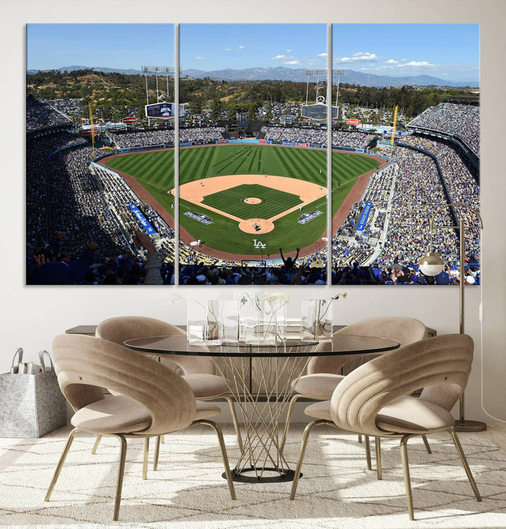 Dodger Stadium Los Angeles Wall Art Canvas Print