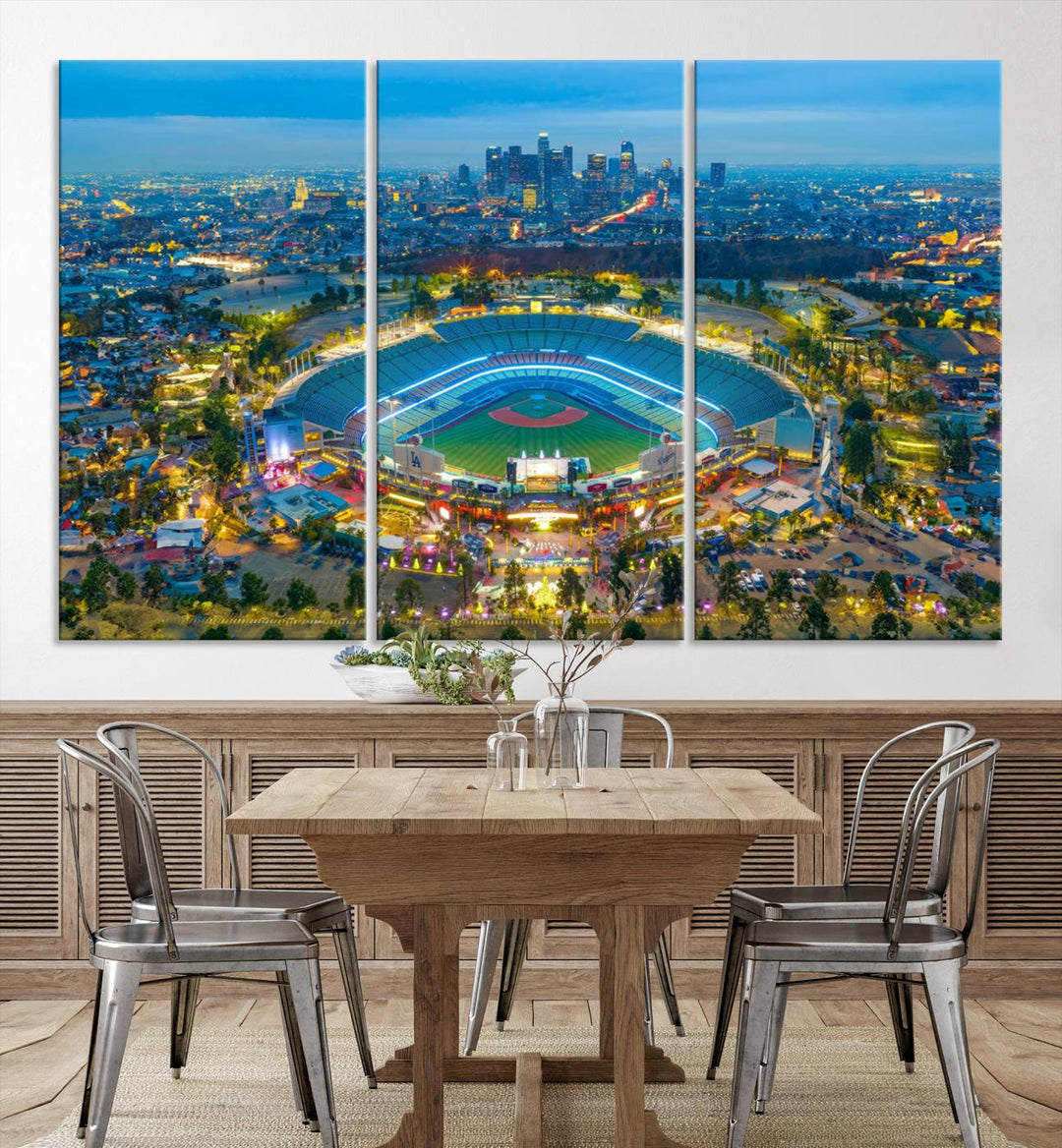 Dodger Stadium Los Angeles Wall Art Canvas Print