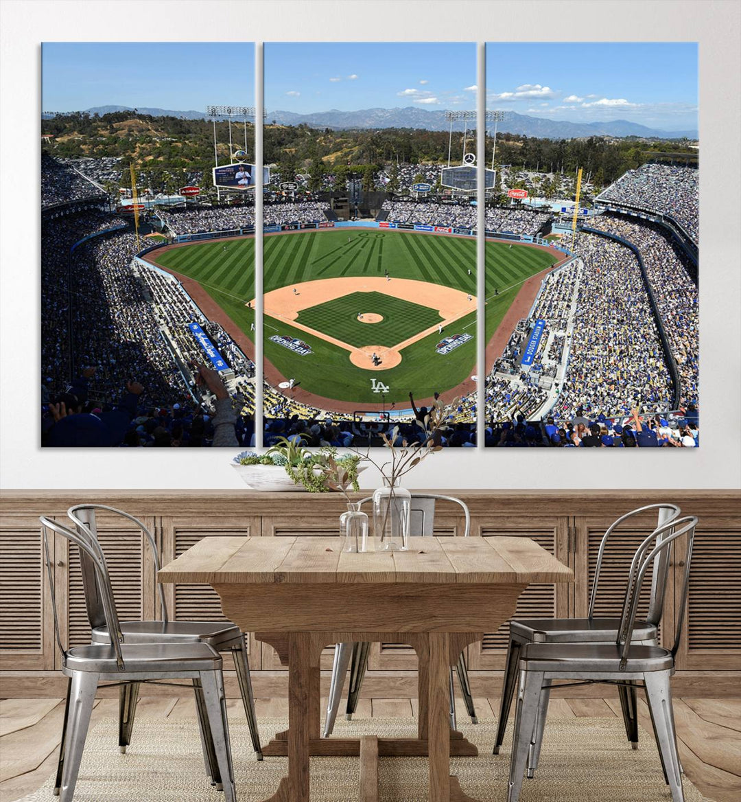 Dodger Stadium Los Angeles Wall Art Canvas Print