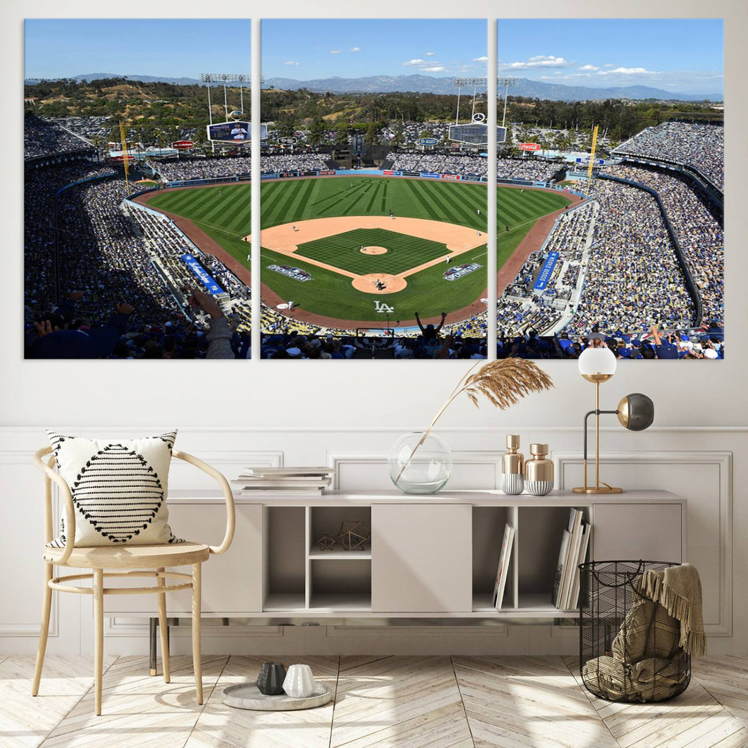 Dodger Stadium Los Angeles Wall Art Canvas Print