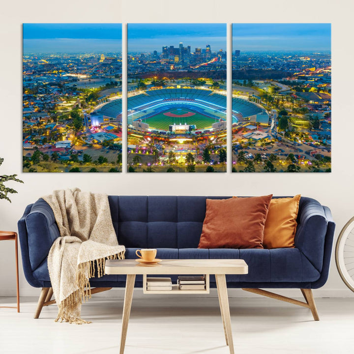 Dodger Stadium Los Angeles Wall Art Canvas Print