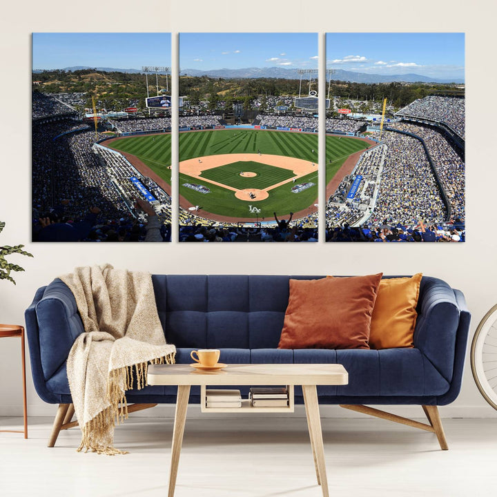 Dodger Stadium Los Angeles Wall Art Canvas Print