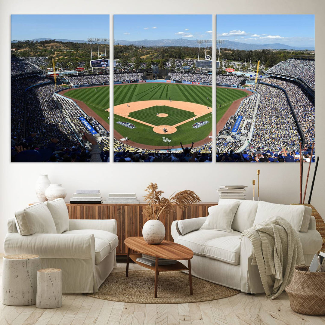 Dodger Stadium Los Angeles Wall Art Canvas Print