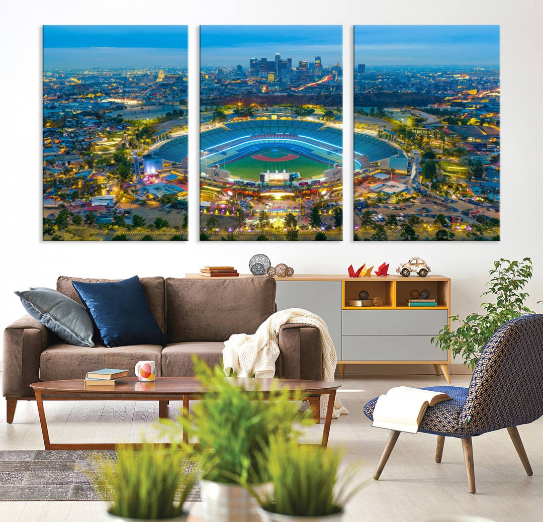 Dodger Stadium Los Angeles Wall Art Canvas Print