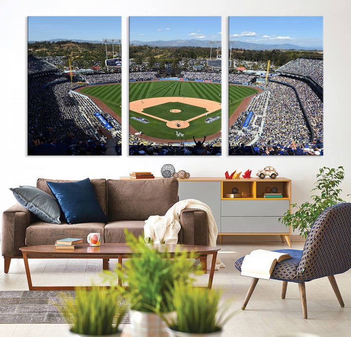 Dodger Stadium Los Angeles Wall Art Canvas Print