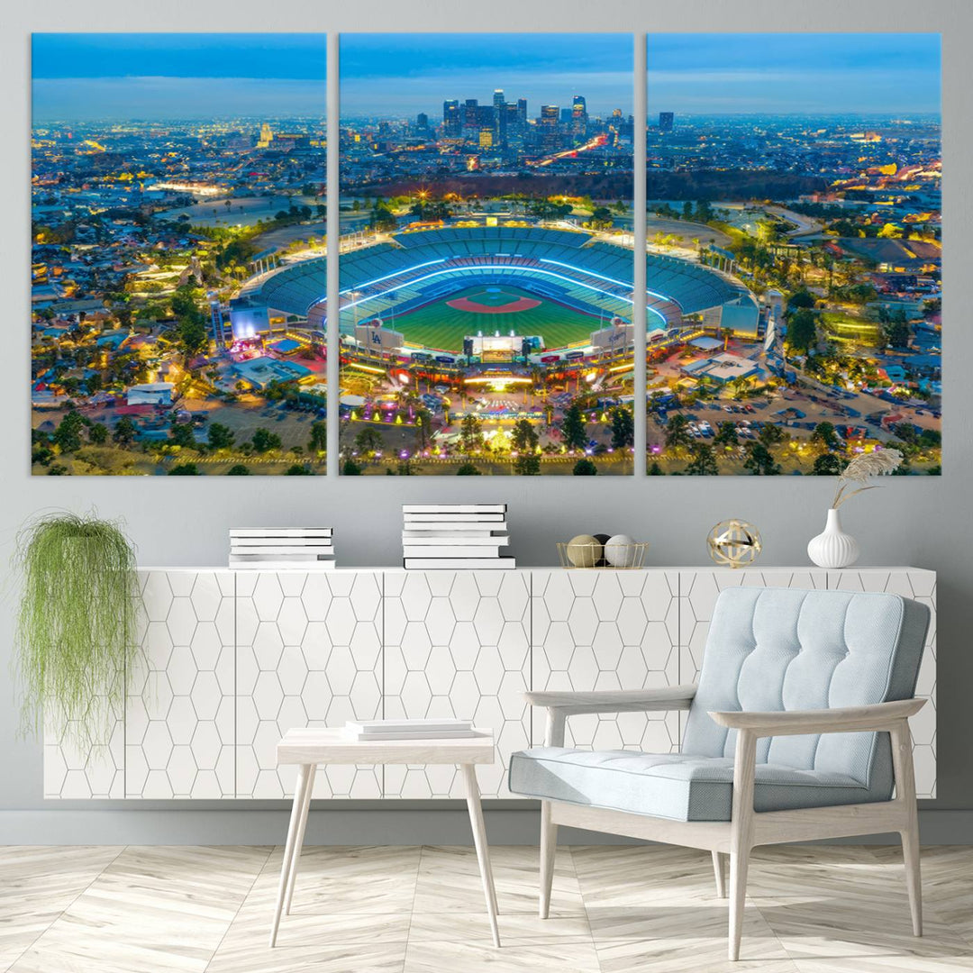 Dodger Stadium Los Angeles Wall Art Canvas Print