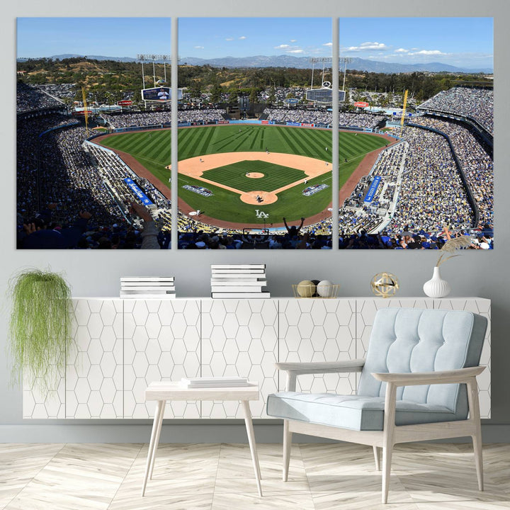 Dodger Stadium Los Angeles Wall Art Canvas Print