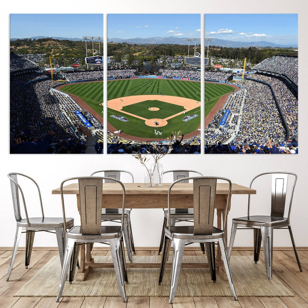 Dodger Stadium Los Angeles Wall Art Canvas Print