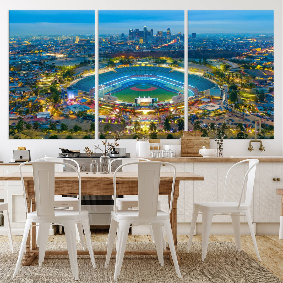 Dodger Stadium Los Angeles Wall Art Canvas Print