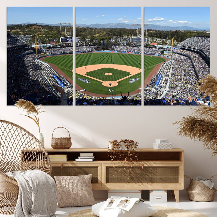 Dodger Stadium Los Angeles Wall Art Canvas Print