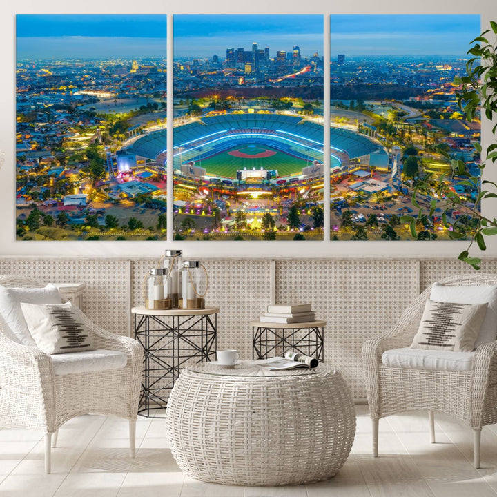 Dodger Stadium Los Angeles Wall Art Canvas Print