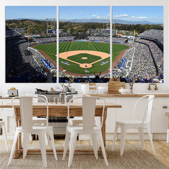 Dodger Stadium Los Angeles Wall Art Canvas Print