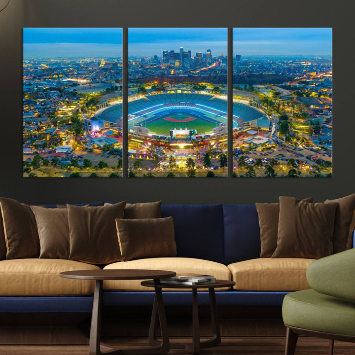 Dodger Stadium Los Angeles Wall Art Canvas Print