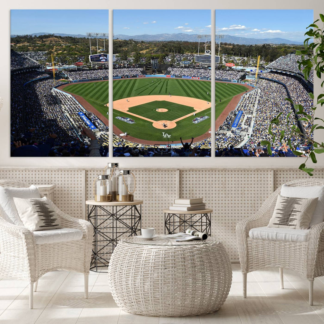 Dodger Stadium Los Angeles Wall Art Canvas Print