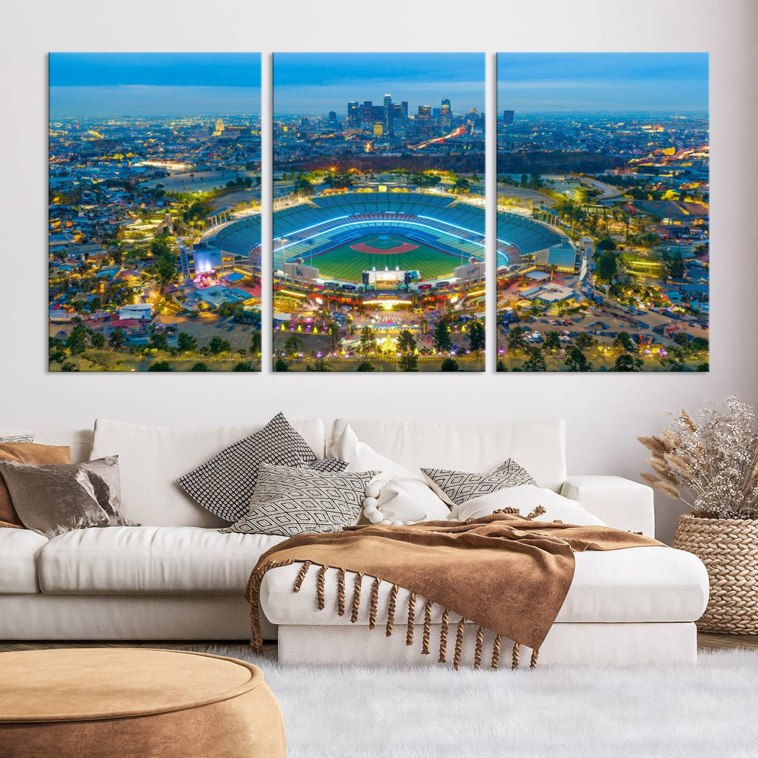 Dodger Stadium Los Angeles Wall Art Canvas Print