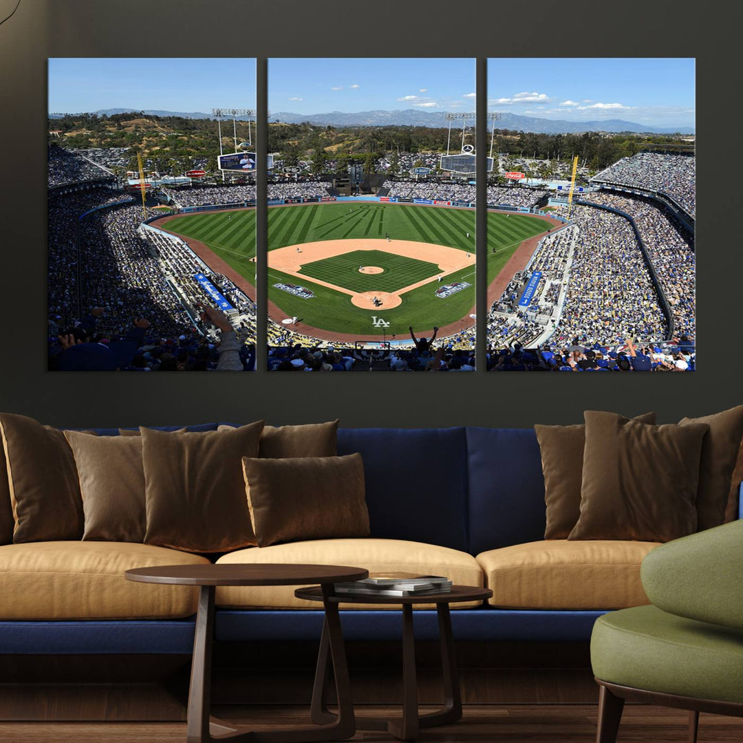 Dodger Stadium Los Angeles Wall Art Canvas Print