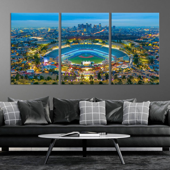 Dodger Stadium Los Angeles Wall Art Canvas Print