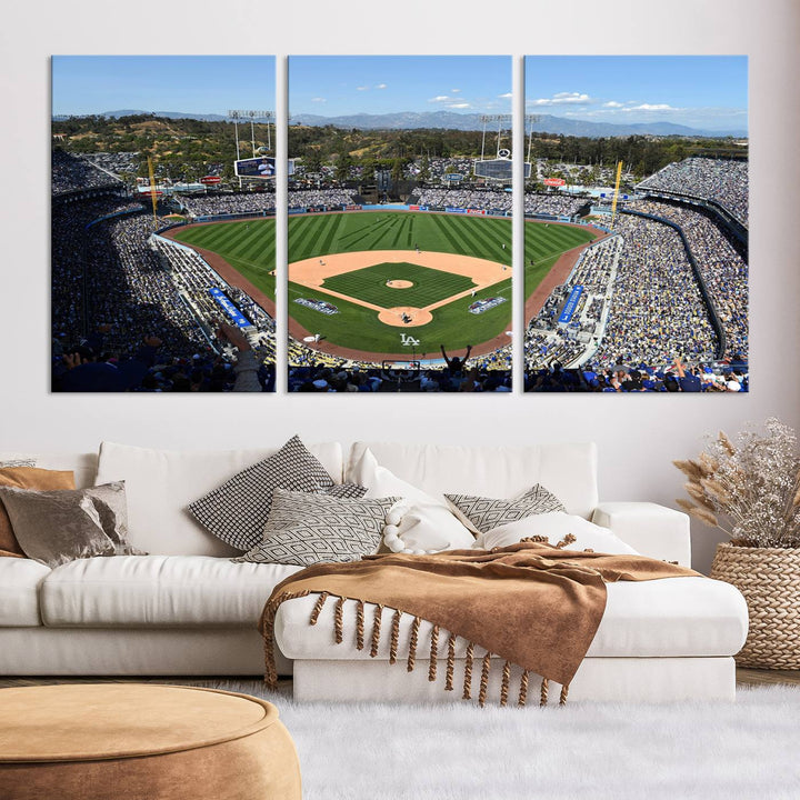 Dodger Stadium Los Angeles Wall Art Canvas Print