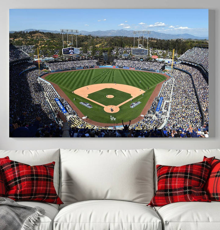 Dodger Stadium Los Angeles Wall Art Canvas Print