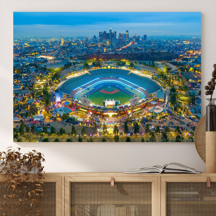 Dodger Stadium Los Angeles Wall Art Canvas Print