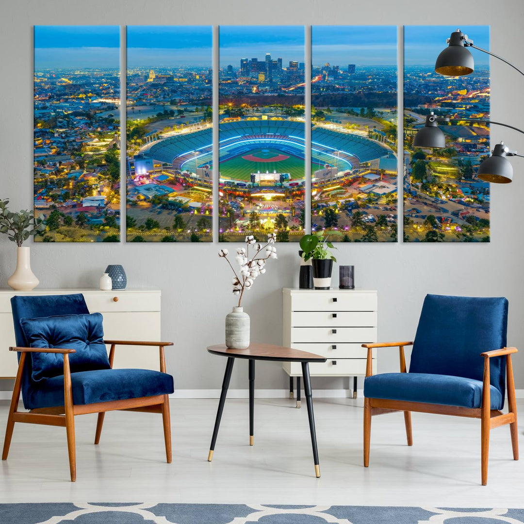 Dodger Stadium Los Angeles Wall Art Canvas Print