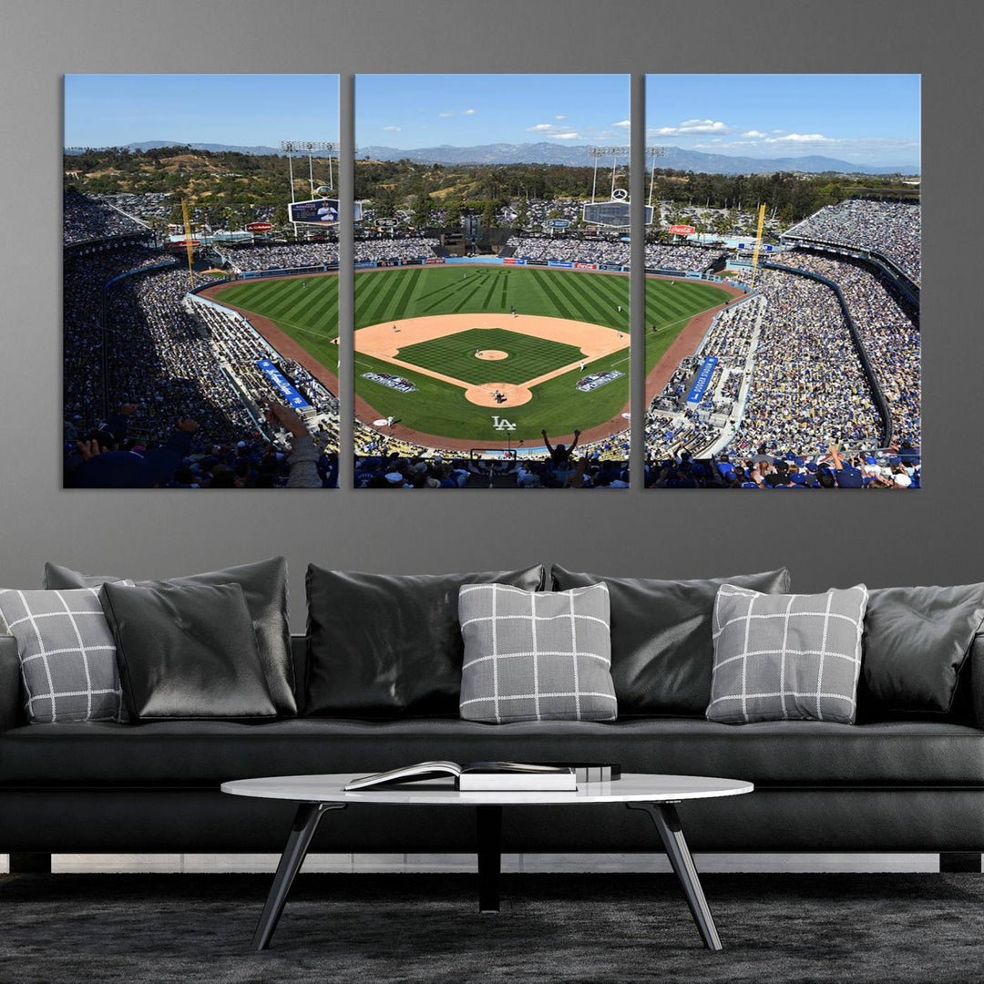 Dodger Stadium Los Angeles Wall Art Canvas Print