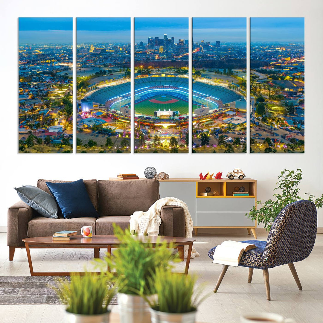 Dodger Stadium Los Angeles Wall Art Canvas Print