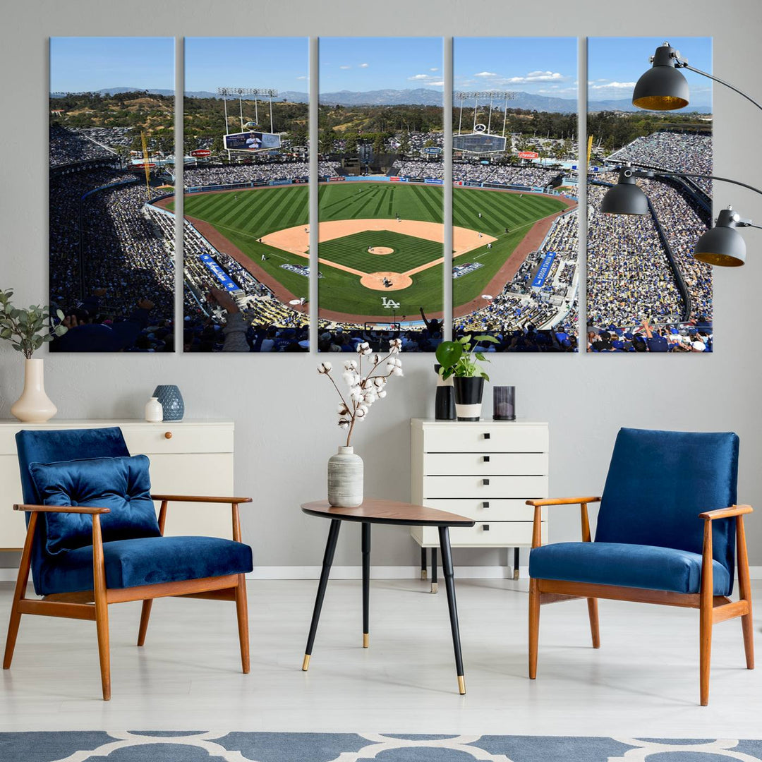 Dodger Stadium Los Angeles Wall Art Canvas Print