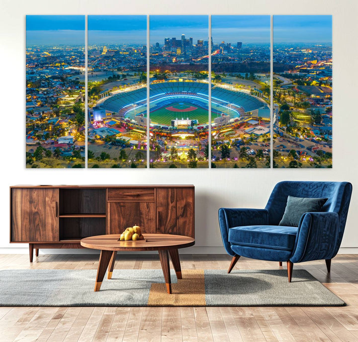 Dodger Stadium Los Angeles Wall Art Canvas Print