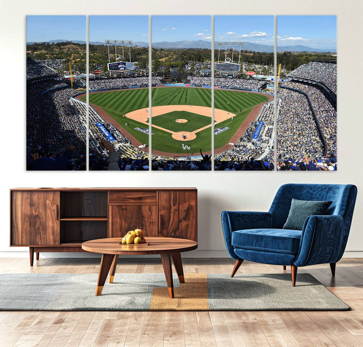 Dodger Stadium Los Angeles Wall Art Canvas Print