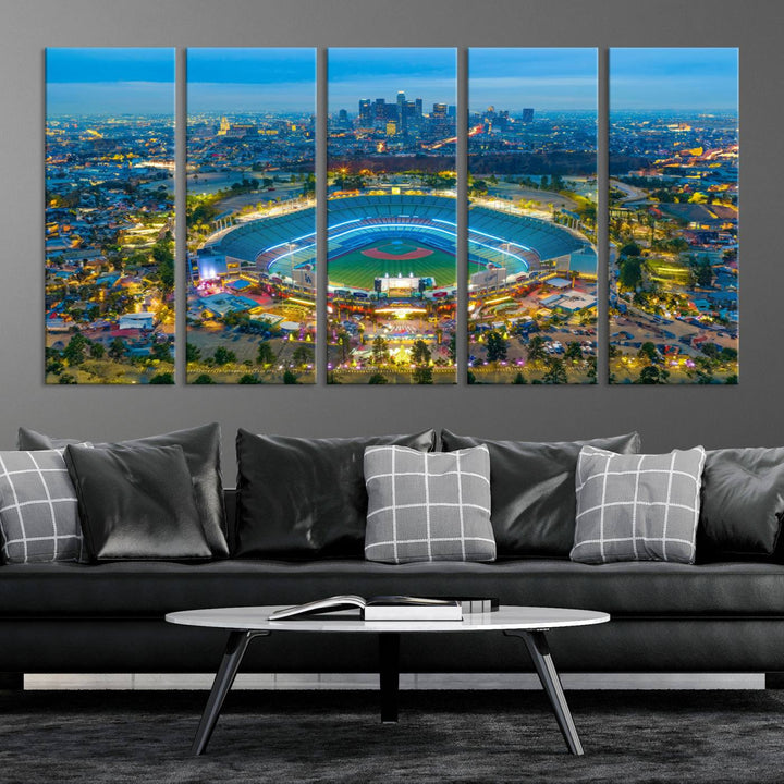 Dodger Stadium Los Angeles Wall Art Canvas Print