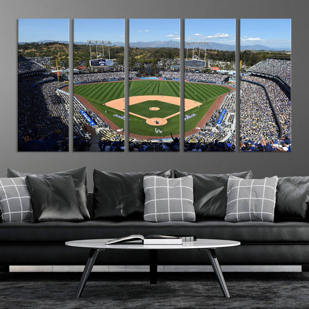 Dodger Stadium Los Angeles Wall Art Canvas Print