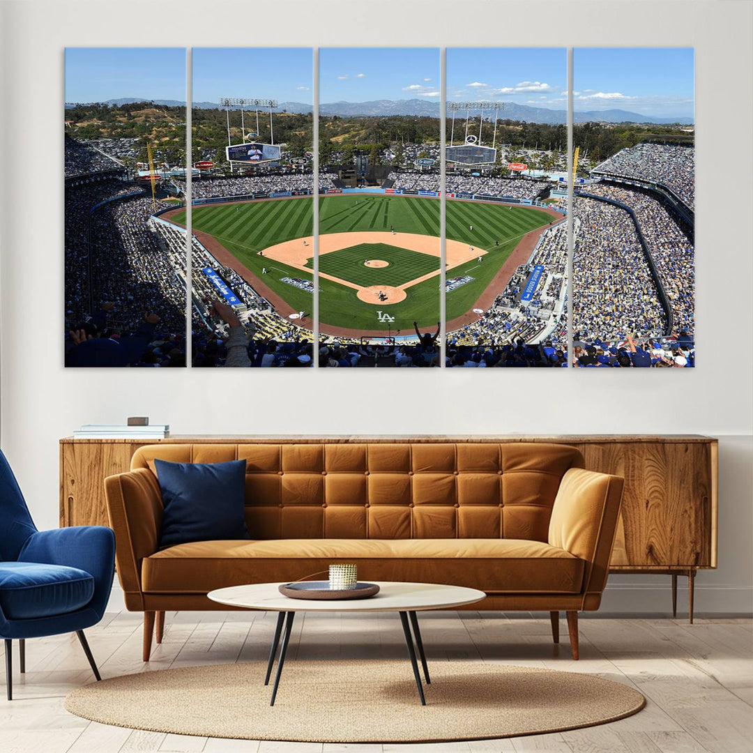 Dodger Stadium Los Angeles Wall Art Canvas Print