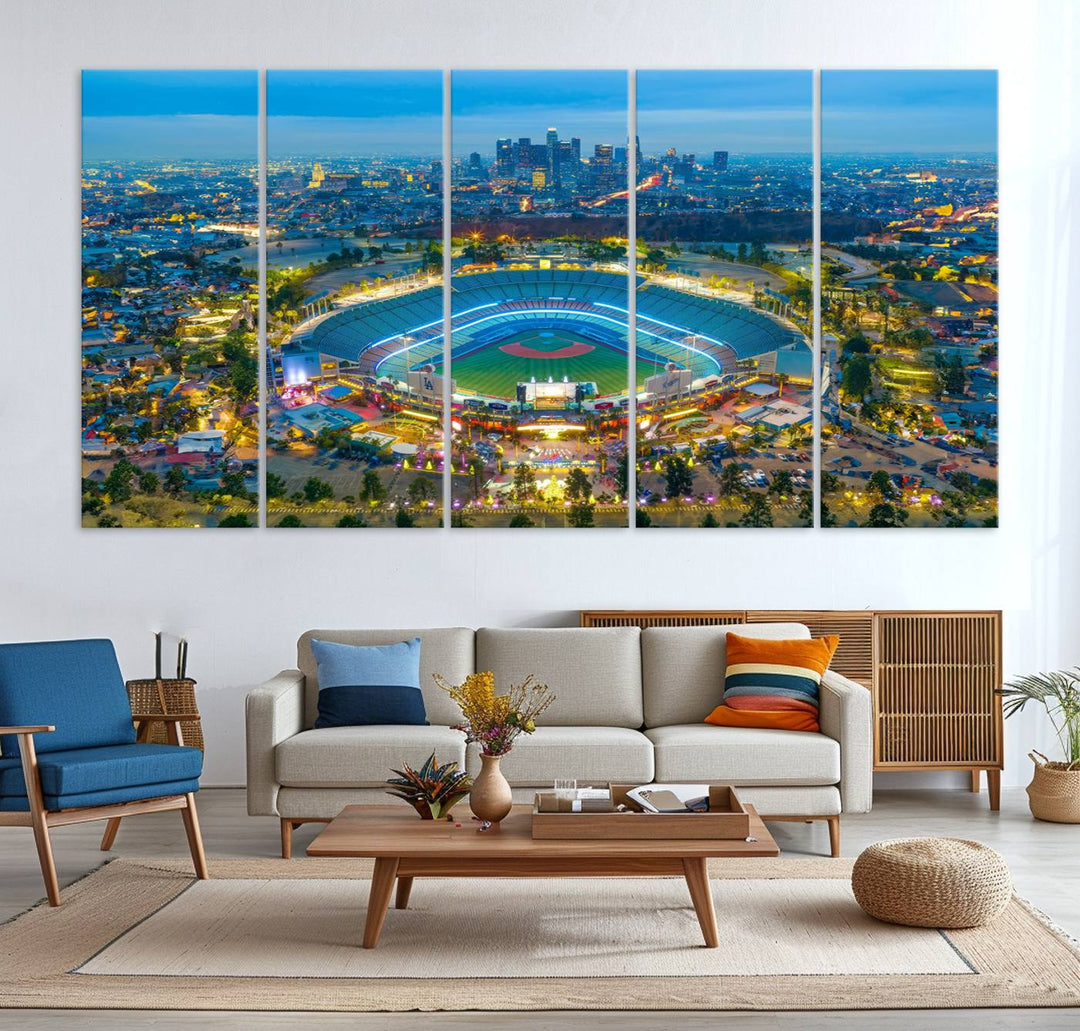 Dodger Stadium Los Angeles Wall Art Canvas Print