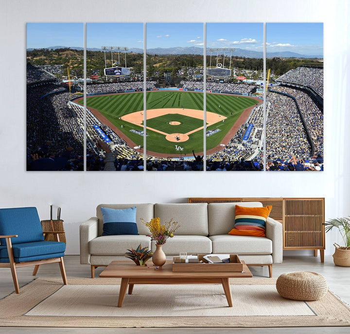 Dodger Stadium Los Angeles Wall Art Canvas Print