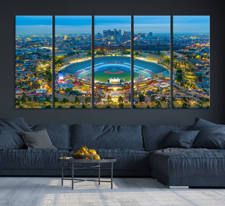 Dodger Stadium Los Angeles Wall Art Canvas Print