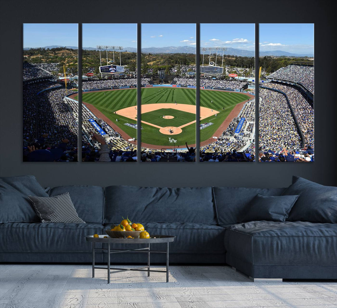 Dodger Stadium Los Angeles Wall Art Canvas Print